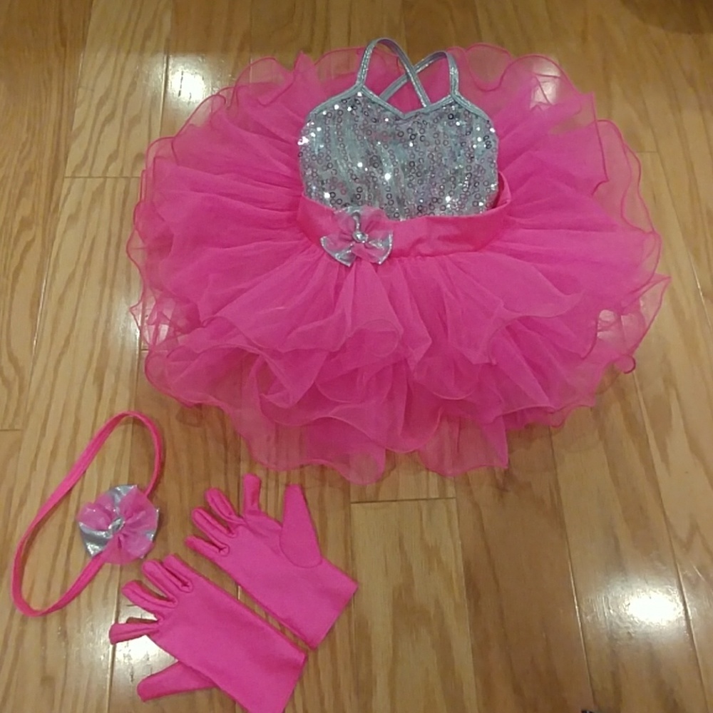 Silver Sequins and Pink Tutu Leotard